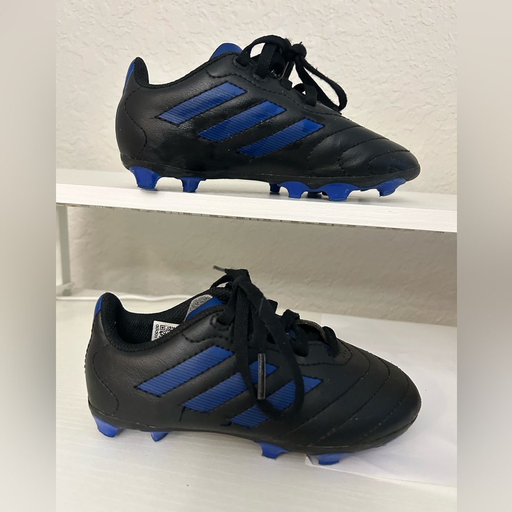 Adidas Kids Black and Blue Sneakers